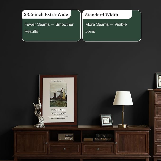 Dimoon 394''x23.6'' Peel and Stick Wallpaper Black Contact Paper - Image 3