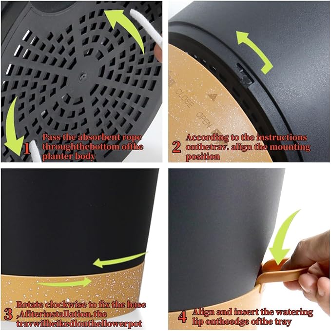 5 Pack 5 inch Self-Watering Pots, African Violets Planter with Drainage Holes and Reservoir, Black Brown Plastic Planter for Indoor Outdoor Plants Flowers and Houseplants black brown, 5 inch 5 pcs