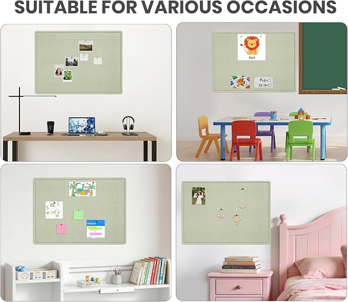Bulletin Board - 35 x 17.5 inches Decorative Felt Pin Board - Cork Board - Image 5