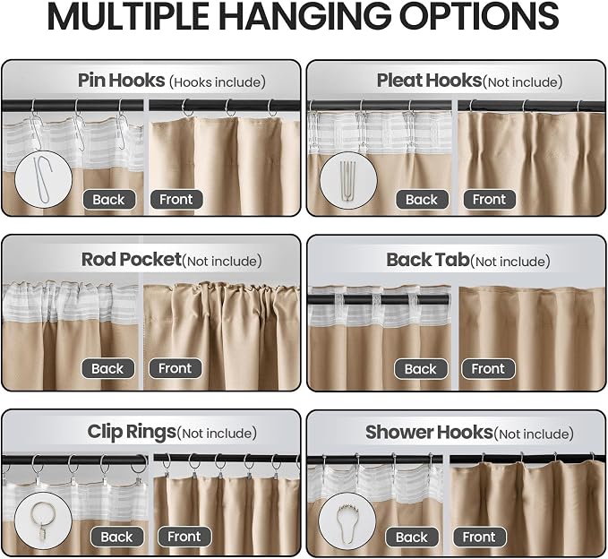 Ceiling Pinch Pleated Blackout Curtains & Drapes - Image 2