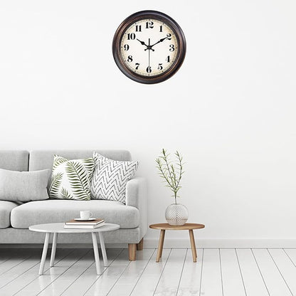 Yoiolclc Vintage Wall Clock 8 Inch Retro Silent Small Wall Clocks Battery - Image 2