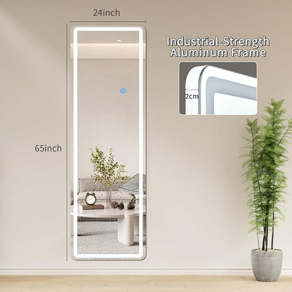 Koonmi Full Length Mirror with LED Lights, Big Mirror - Image 8