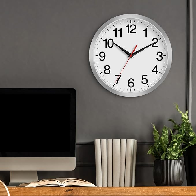 Rohioue Wall Clock Modern 8 Inch Battery Operated Silent Non Ticking Small - Image 5