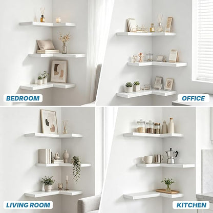 NATURE'S SOURCE Floating Corner Shelves - Image 6