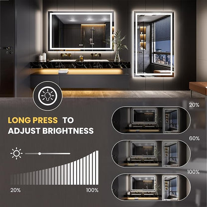LOAAO 62"x36" LED Bathroom Mirror - Image 3