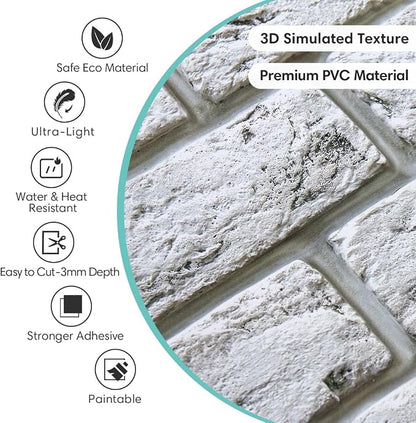 Commomy Faux Brick Peel and Stick Wall Panels - Image 4