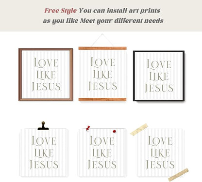LARTSFRO Coquette Beige Bow Jesus Wall Art Decor Posters, Inspirational Bible - Image 4