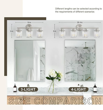 Crystal Bathroom Light Fixtures, Bathroom Lighting Fixtures Over Mirror - Image 3