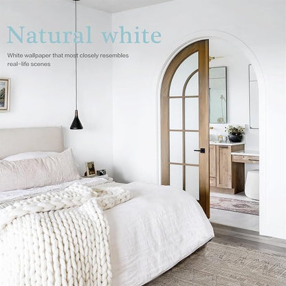 Dimoon 787''x17.7'' Peel and Stick Wallpaper White Contact Paper - Image 9