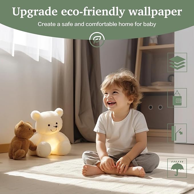 Dimoon 17.7''x393'' Peel and Stick Wallpaper Light Green Contact Paper - Image 3