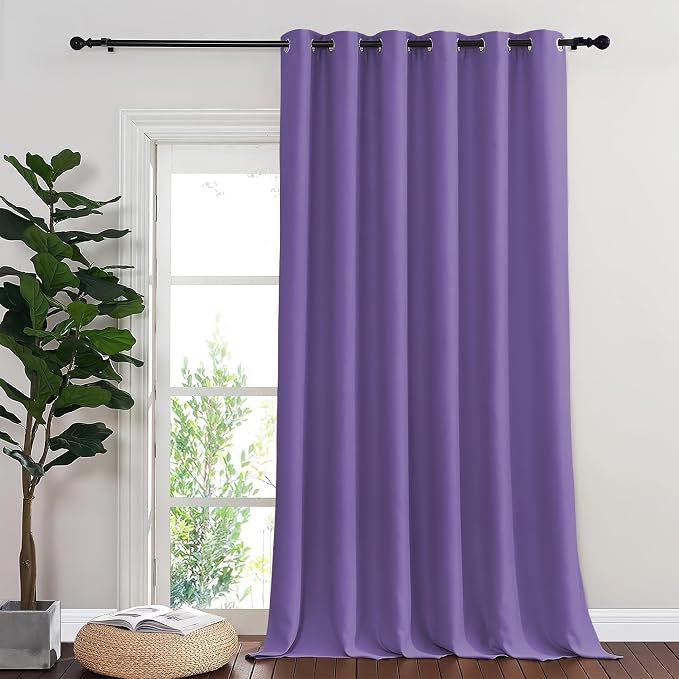 NICETOWN Room Divider Curtain 132 Inches Long, Wide Blackout Sliding Door by NICETOWN