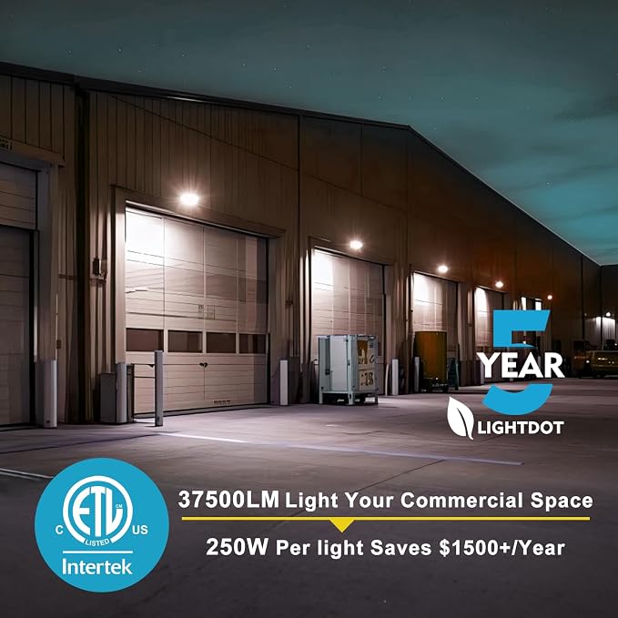 Lightdot 1Pack 250W LED Wall Pack Lights, 100-277v Dusk to Dawn - Image 2