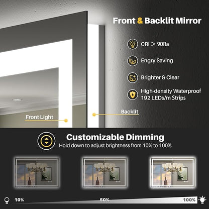 30x36 Inch LED Bathroom Mirror - Image 3