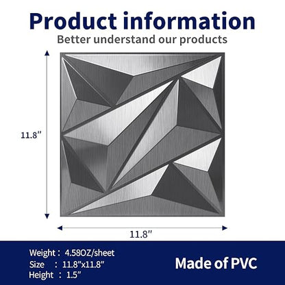 Art3dwallpanels 33 Pack 3D Wall Panel Diamond - Image 6
