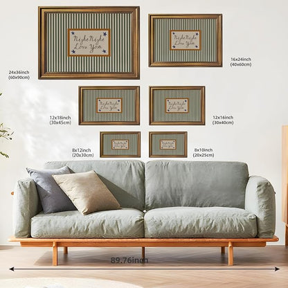 Yermidi Vintage Gold Frame Night Night Love You Wall Art Mid Century Modern - Image 3