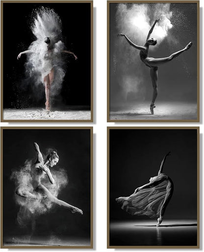 NCYEL Black and white ballet wall art dancer poster beautiful girl bedroom by NCYEL