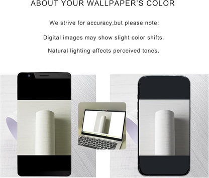 Grasscloth Textured Wallpaper White Gray Linen Thick 24" X 394" Fabric Contact - Image 5