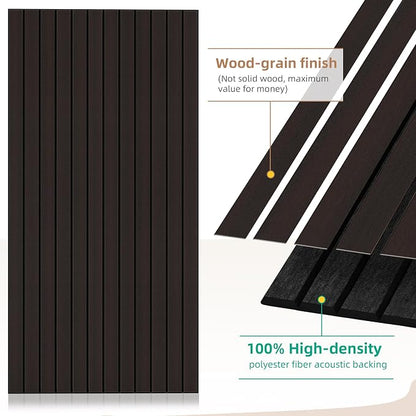 Wood Veneer Sound Panels, 10 Pack 47.2”x23.6” Wall Panels, Decorative Acoustic - Image 2
