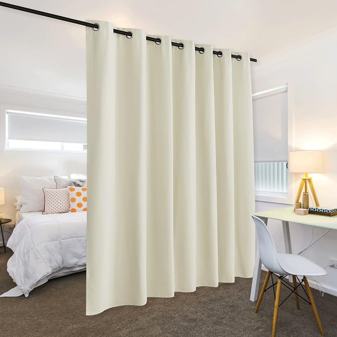 RYB HOME Blackout Curtains Room Divider, Total Privacy Wall Divider Screens - Image 3