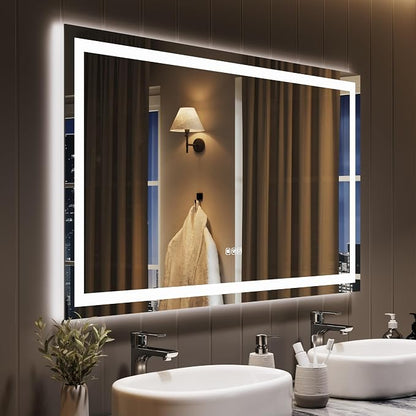 LED Bathroom Mirror 50 x 28 inch, Lighted Bathroom Vanity Mirror - Image 4