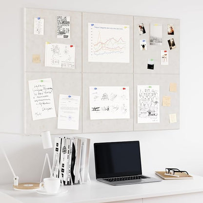 Neatsure Large Cork Board for Wall, 6 Panels Felt Tiles Tack Push Pin Board for - Image 2