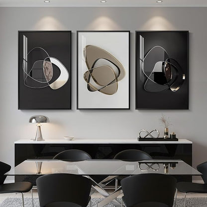 Large Framed Modern Elegant Abstract Wall Art - Image 4