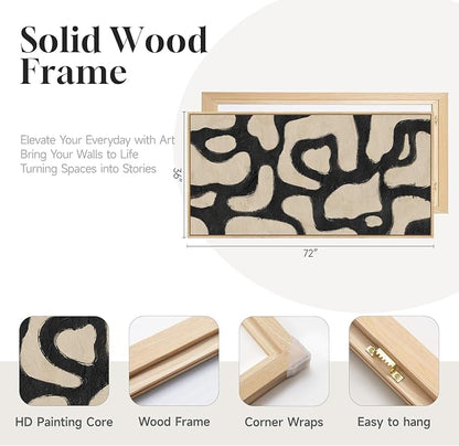 Oversized Framed Abstract Horizontal Wall Art - Image 5
