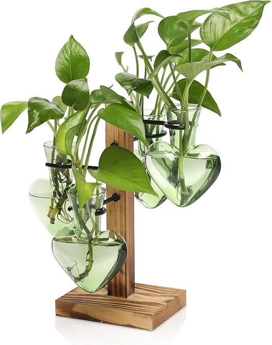 Plants Propagation Stations Plant Terrarium Kit Glass Planters for Indoor Plants House Plant Accessories Gift for Women - 4 Love Bulb Vase
