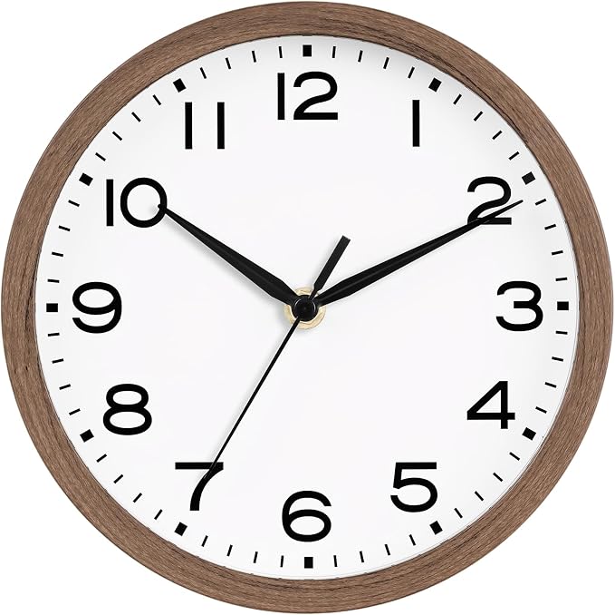 AKCISOT Wall Clock, Modern Small Wall Clocks Battery Operated 8 Inch, Silent by Akcisot