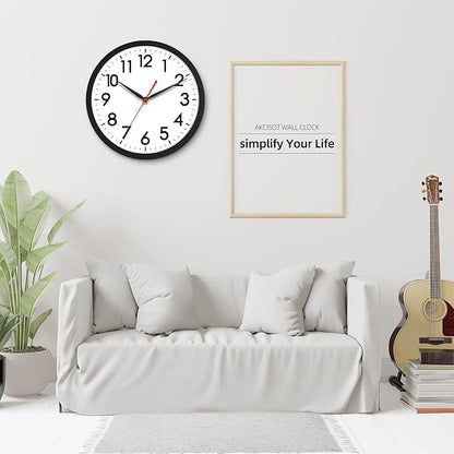 AKCISOT Wall Clock 10 Inch Silent Non-Ticking Modern Clocks Battery Operated - Image 9