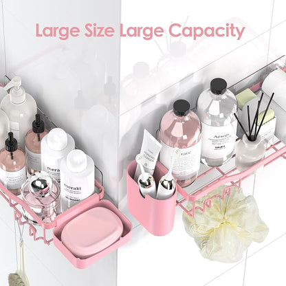 NESOMI Shower Caddy Adhesive Shower Organizer 7-Pack, Rustproof Stainless Steel - Image 8