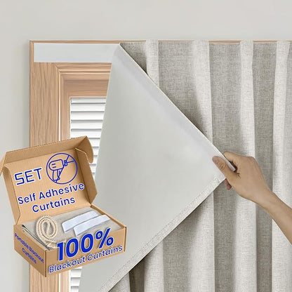Adhesive 100% Blackout Curtain by Sovtfides
