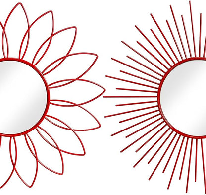 3 Pack Metal Mirrors for Wall Sunburst Wall Mirrors Home Décor Decorative - Image 2