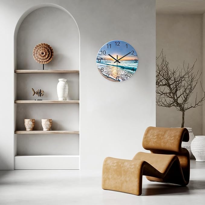 20 Inch Big Wall Clocks for Living Room Decor Analog Glass Wall Clock Non - Image 5