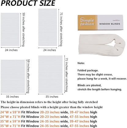 Window Blinds Cordless No Drill Cut to Size Clip On Stick On Self Adhesive - Image 2
