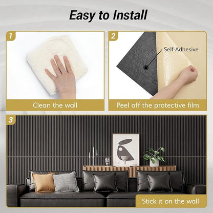 TONOR 4-Pack Acoustic Wood Veneer Wall Panels, 47.2” * 23.6” * 0.74” 3D - Image 6