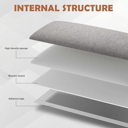 IFNOW Upholstered Wall Mounted Headboard, 3D Soundproof Wall Panels Peel and - Image 5