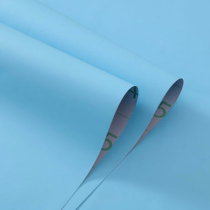 FUKU MON Light Blue Matte Contact Paper, Self-Adhesive Peel and Stick Wallpaper by MeetyourallDIYneeds