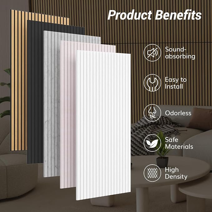 TONOR 4 Pack Large Acoustic Panels, 47.2" X 23.6" X 0.35" Acoustical Wall Panel - Image 6