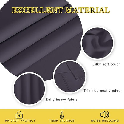 NICETOWN Blackout Patio Curtains 100 x 95 Inches Long - Image 2