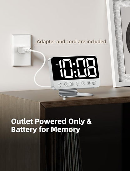 Odokee Digital Alarm Clocks for Bedrooms: Large Bold Number 5 Brightness Dimmer - Image 6