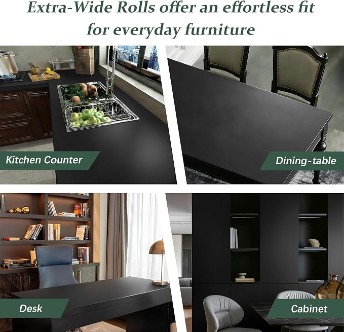 Dimoon 394''x23.6'' Peel and Stick Wallpaper Black Contact Paper - Image 5