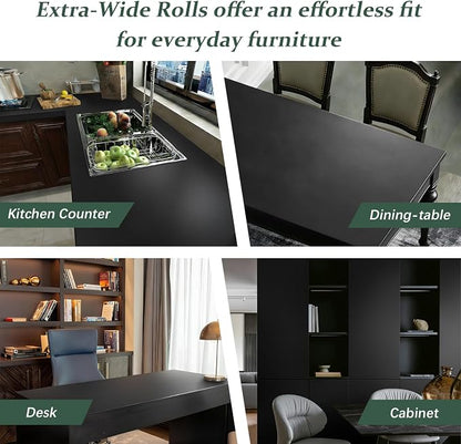Dimoon 236''x23.6'' Peel and Stick Wallpaper Black Contact Paper - Image 5