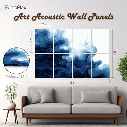 FurnoFlexArt Acoustic Panels Tiles Decorative Room Sound Proof Foam Absorbing - Image 2