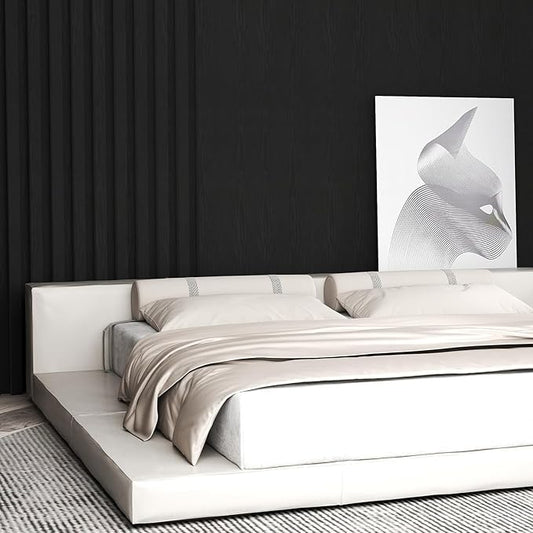 Vinjiasin Peel and Stick Wallpaper Black Wallpaper Black Wood Contact Paper - Image 2