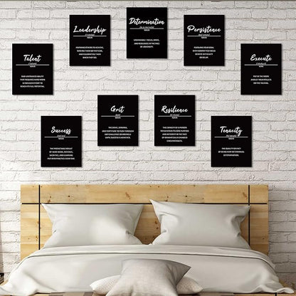 Outus 9 Pieces Inspirational Phrases Posters Wall Decor Motivational Sayings - Image 6