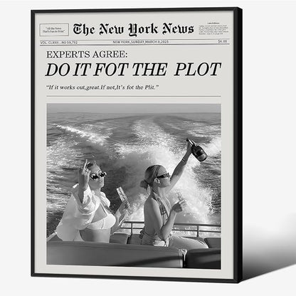 Black and White Fashion Hot Girl Poster Fun Do It by Unknown
