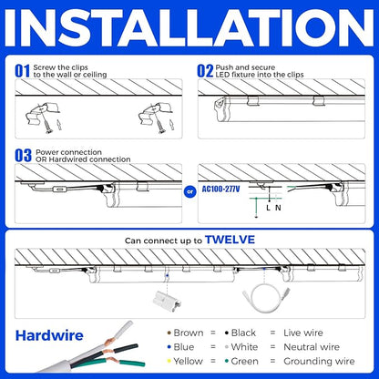 Barrina T5 LED Shop Light 2FT, Utility Shop Lights, Ceiling and Under Cabinet - Image 9