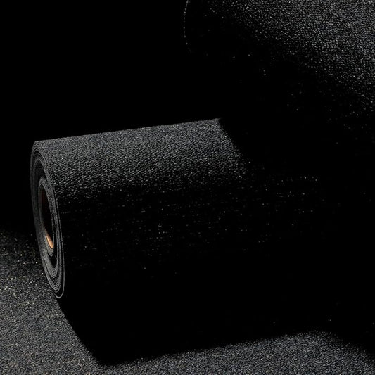 Black and Gold Peel and Stick Wallpaper Slight Velvety Feeling Woven Fabric - Image 2