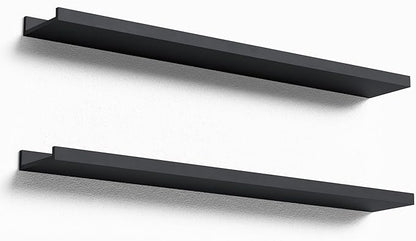 Boswillon 35.4 Inches Long Floating Shelves Wall Mounted, 2 Set Modern Black by Boswillon